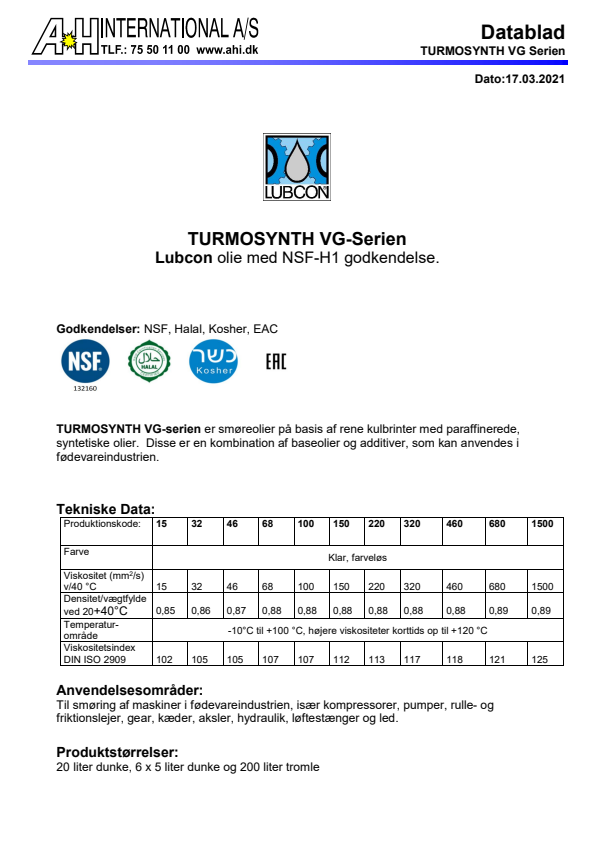 

Turmosynth VG  serien

